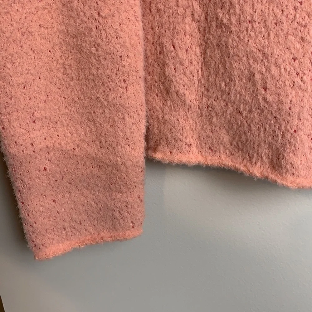 NEW Free People San Vicente Cotton Pullover in CHERRY PEACH COMBO - Picture 4 of 7